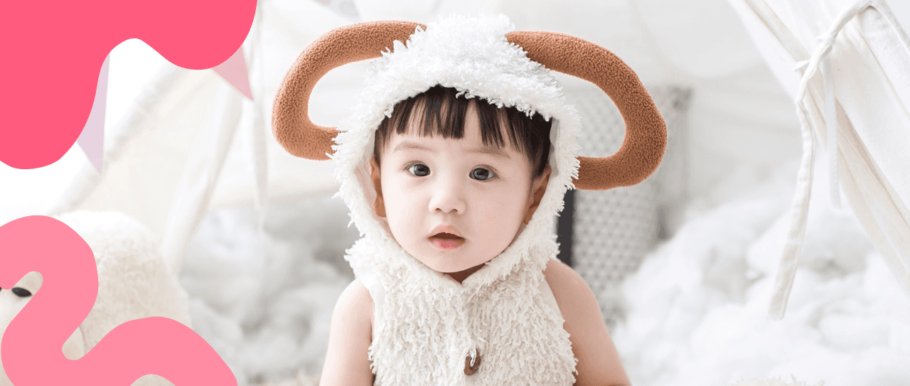Baby dressed up