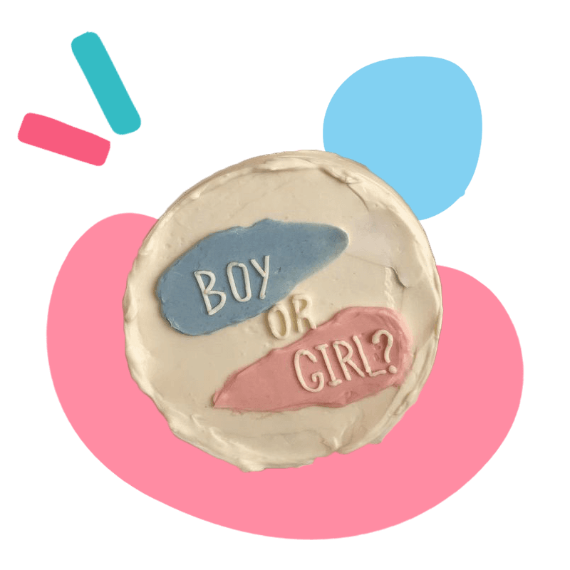 Gender reveal cake