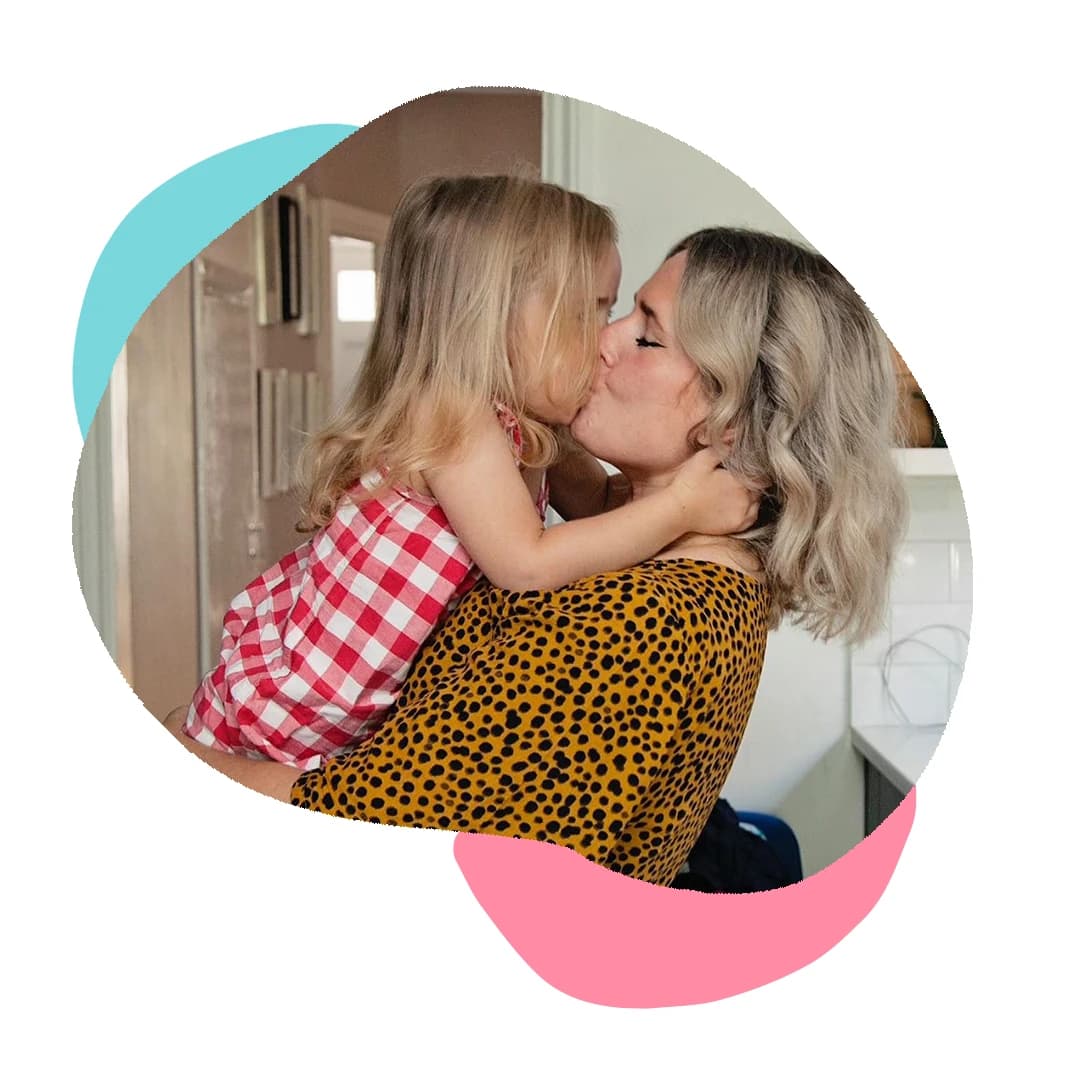 Anna Whitehouse kisses her daughter