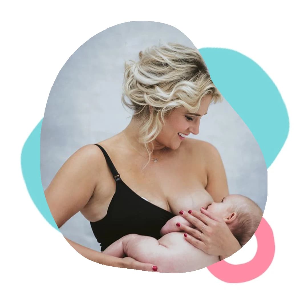 Anna Whitehouse breastfeeds her baby