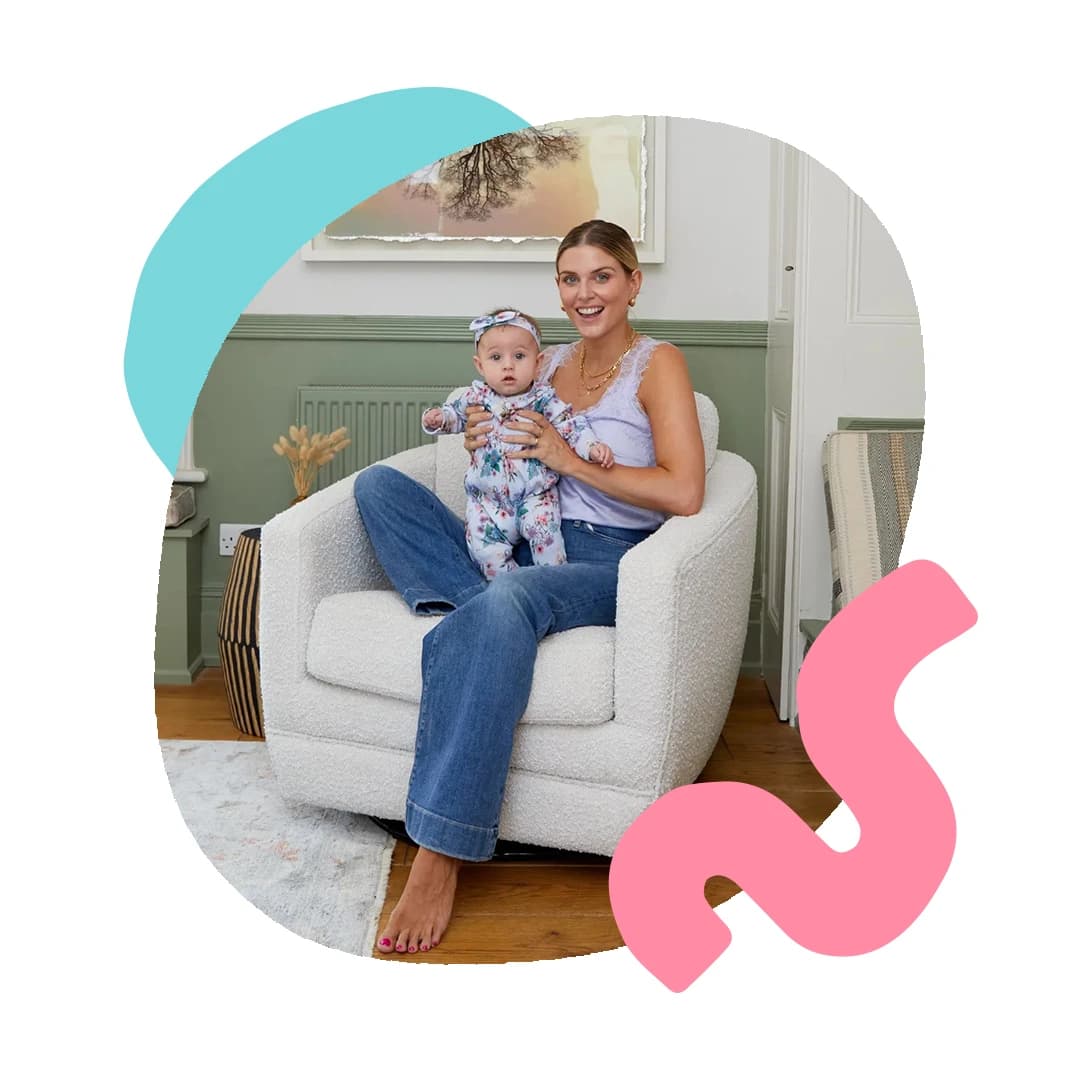 Ashley James with her toddler daughter