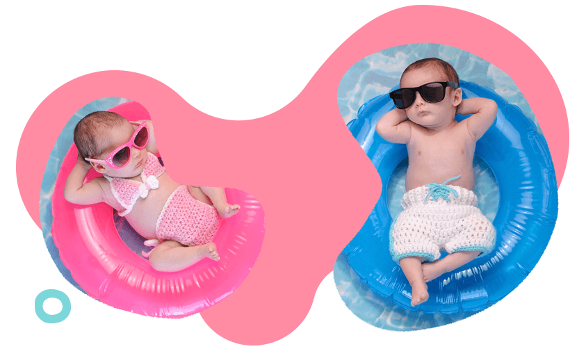 Babies in sunglasses