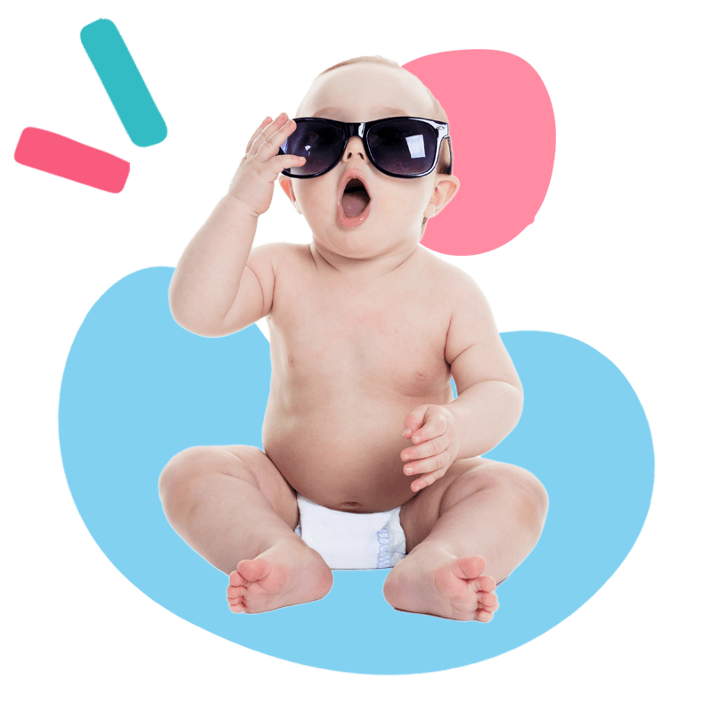 Baby in sunglasses