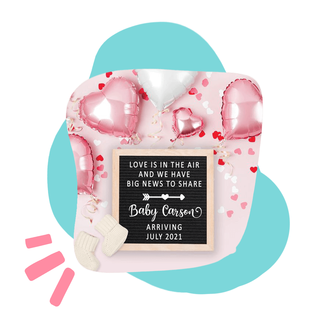 Valentines themed announcement