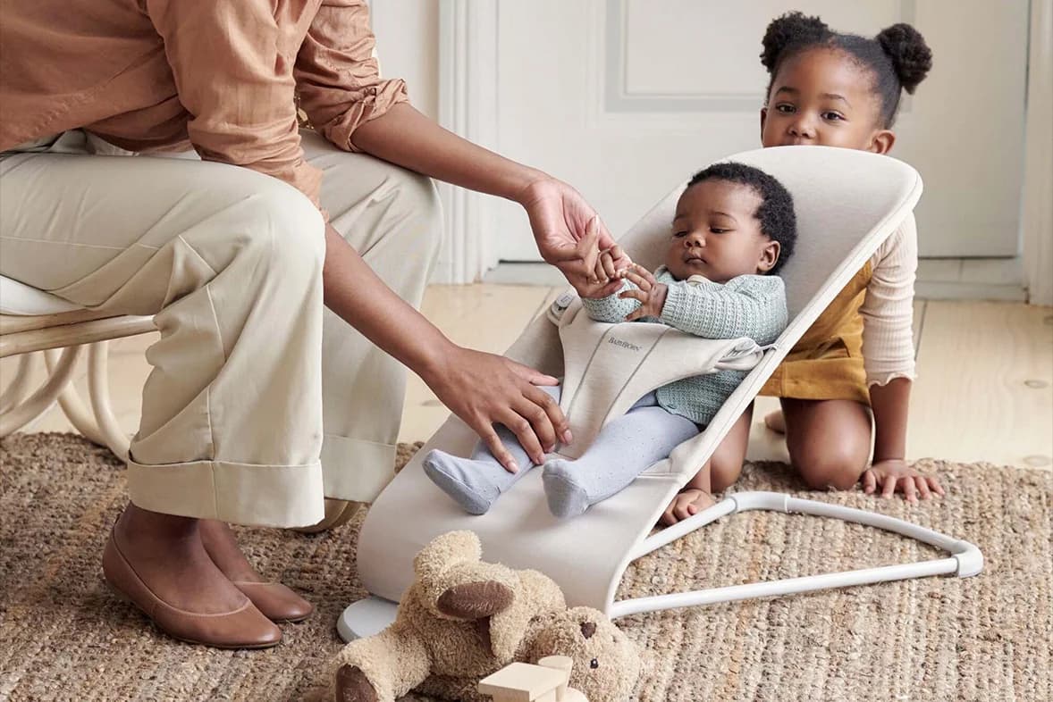 Bliss Bouncer, 3D Jersey, Light Beige, BabyBjörn