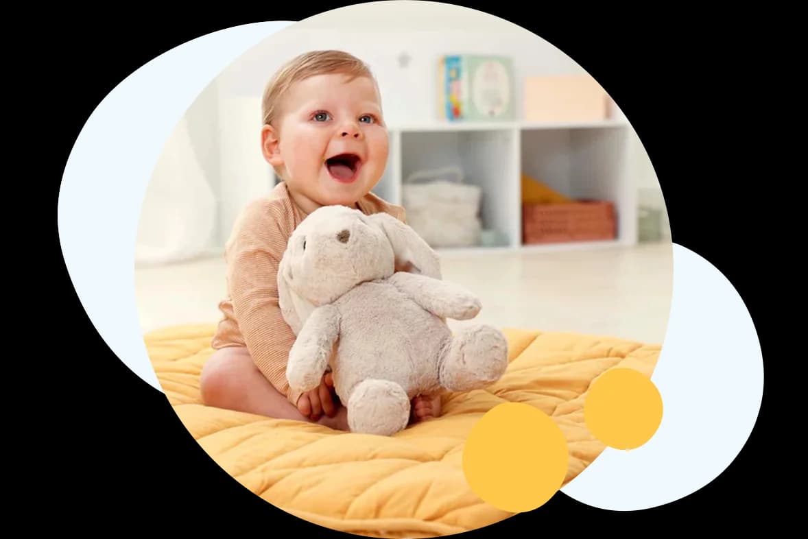 LoveLight Billy Bunny Glowing Sound Machine with Recording Function, Cloud B