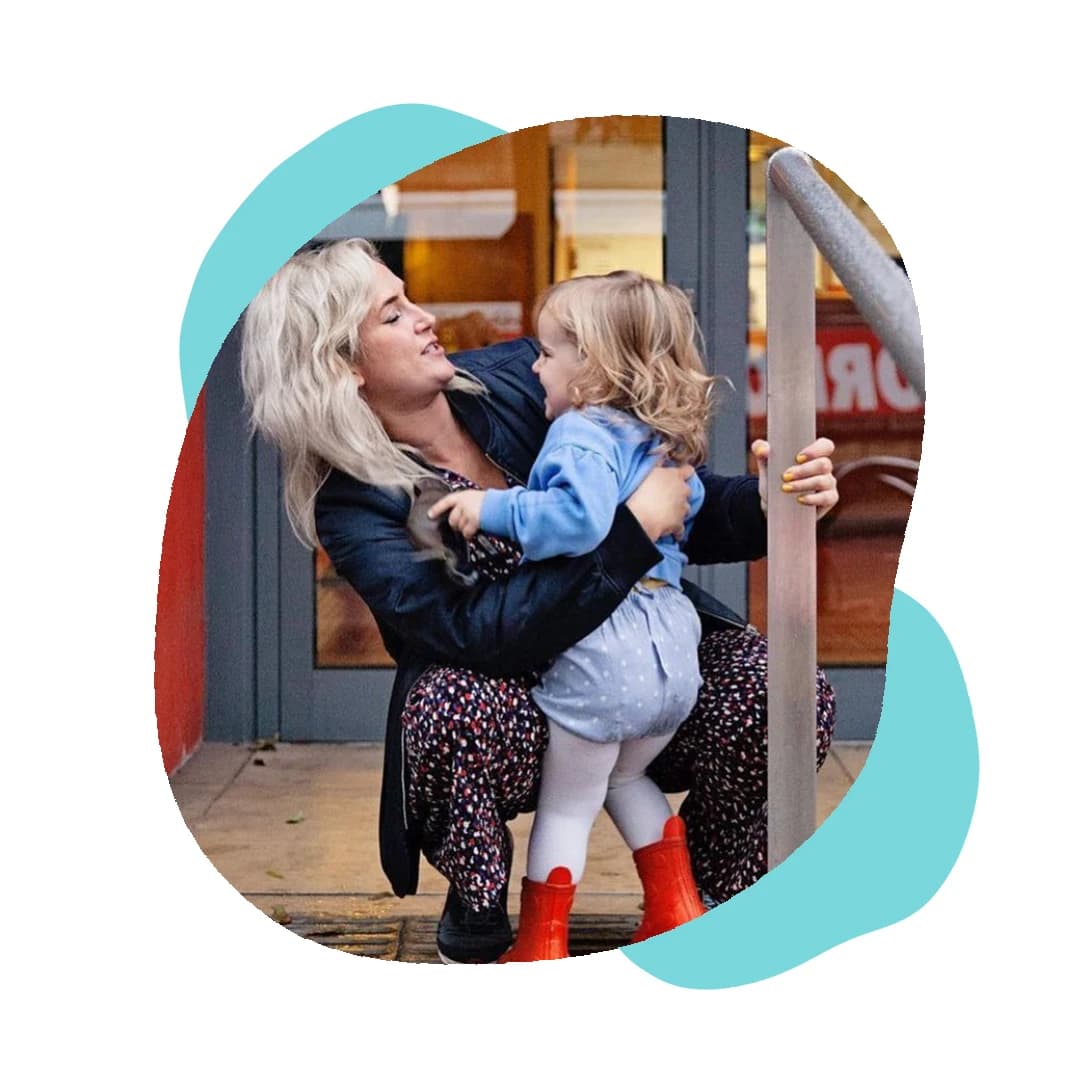 Anna Whitehouse with her daughter