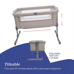 Image showing the Next2Me Essential Bedside Crib, Dune product.
