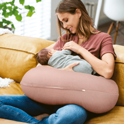 Image showing the Comfy Big Pregnancy Pillow, Muslin Pink product.
