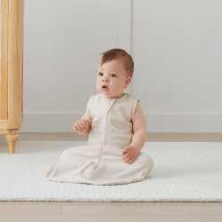 Image showing the All Year Jersey Sleeping Bag 1.0 TOG 3 - 12 Months, Oatmeal product.