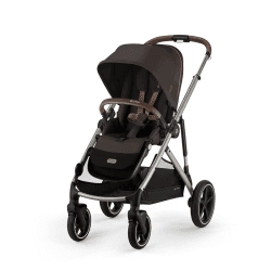 Image showing the Gazelle S Single to Double Pushchair, Chocolate Brown product.