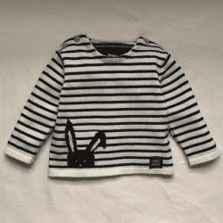 Image showing the Hop to it Striped Knitted Jumper, 0 - 3 Months, Natural White product.
