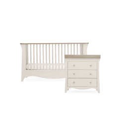 Image showing the Clara 2 Piece Nursery Furniture Set excl. Mattress, Cashmere & Ash product.
