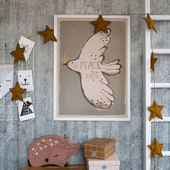 Image showing the Peace Bird Poster Print, 50 x 70cm, Mint product.