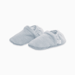 Image showing the Baby Booties, 3 - 6 Months, Blue Stripe product.