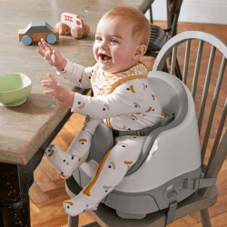 Image showing the Bug 3 in 1 Convertible Multi-Purpose Floor Seat with Removable Activity Tray, Pebble Grey product.