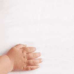 Image showing the Organic Cotton Moses Basket Fitted Sheet, White product.