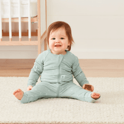 Image showing the Layers Long Sleeve Babygrow 0.2 TOG, 3 - 6 Months, Sage product.