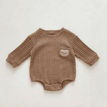 Image showing the Autumn Bear Bodysuit, 0 - 6 Months, Brown product.