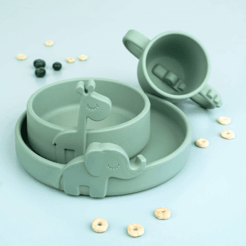 Image showing the Elphee Peekaboo Plate, Green product.