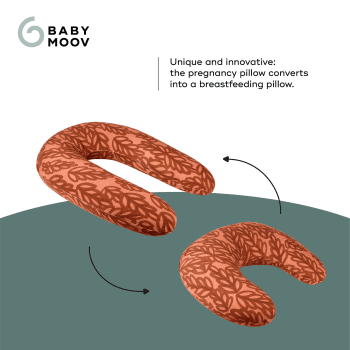 Image showing the 2-in-1 Pregnancy Pillow, U-Shape and C-Shape, Terracotta product.