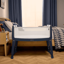 Image showing the SnuzPod Studio Bedside Crib, London Navy product.