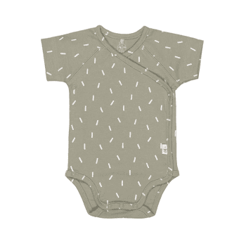 Image showing the Short Sleeve Bodysuit with Print GOTS, 3 - 6 Months, Speckles Olive product.