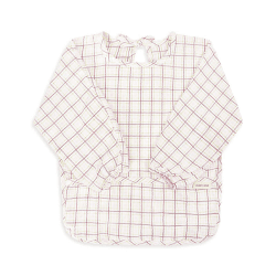 Image showing the Long Sleeved Bib, Pink Check product.