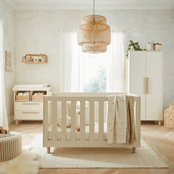 Image showing the Harper 3 Piece Furniture Set excl. Mattress, Cream & Ash product.