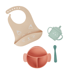 Image showing the Learn'isy 4 Piece Silicone Baby Weaning Set product.