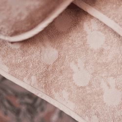 Image showing the Jollein x Miffy Hooded Baby Towel, 75 x 75cm, Wild Rose product.