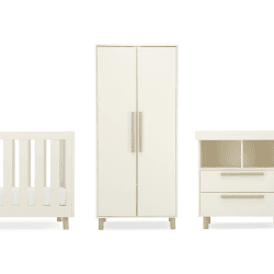 Image showing the Harper 3 Piece Furniture Set excl. Mattress, Cream & Ash product.