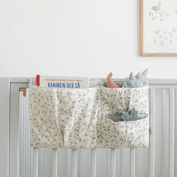 Image showing the Printed Storage Pocket, Green Leaves product.