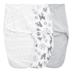 Image showing the Essentials Essentials Pack of 3 Easy Swaddle™ Wraps, 0-3 Months, Toile product.