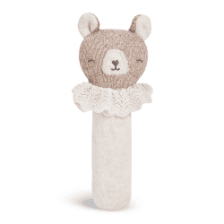 Image showing the Brave Bear Knitted Rattle, Beige product.