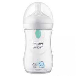 Image showing the Natural Response AirFree Vent Baby Bottle, 260ml, Elephant product.