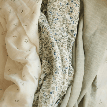 Image showing the Set of 3 Muslin Squares, 70 x 70cm, Riverbank product.