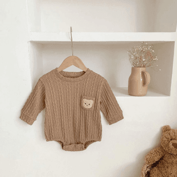 Image showing the Autumn Bear Bodysuit, 0 - 6 Months, Brown product.