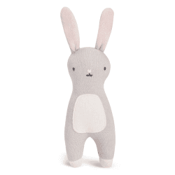 Image showing the Blushing Bunny Little Hands Toy, White & Grey product.