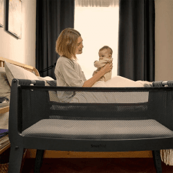 Image showing the SnuzPod Studio Bedside Crib, Brooklyn Graphite product.