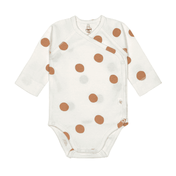 Image showing the Long Sleeve Bodysuit with Print GOTS, 0 - 3 Months, Big Dots Milky product.
