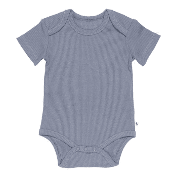 Image showing the Sailors Bay Short Sleeve Ribbed Bodysuit, 0 - 2 Months, Blue product.