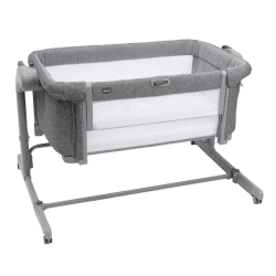 Image showing the Next2Me Magic Evo Bedside Crib, Dark Grey product.