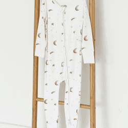 Image showing the Galaxy Bamboo Zip Sleepsuit, 0 - 3 Months product.