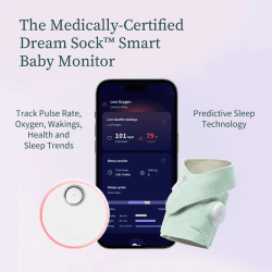 Image showing the Dream Sock Smart Baby Monitor, Mint product.