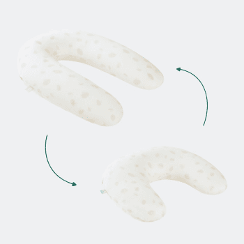 Image showing the 2-in-1 Pregnancy Pillow, U-Shape and C-Shape, Off White Petals product.
