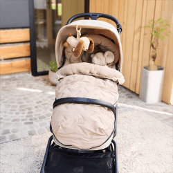 Image showing the Embossed Pushchair Footmuff, Milky Coffee product.