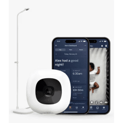 Image showing the Pro Baby Monitor and Floor Stand, White product.