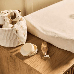 Image showing the Cloudy Rib Small Storage Basket, Oatmeal product.