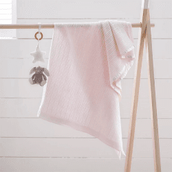 Image showing the Cellular Satin Blanket, 75 x 100cm, Pink product.